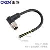 Conector Impermeável Formado Zhengcheng M16 Não Blindado Curva em L Plug de Aviação 2 Pinos 3 57A Codificação 8~24 Núcleos