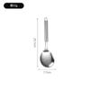 Mango de Tubo Redondo Espátula de Acero Inoxidable Juego de Utensilios de Cocina Cuchara de Cocina Espátula Cuchara Coladora Cuchara para Arroz Tenedor para Carne Utensilios de Cocina Juego de Diez Piezas