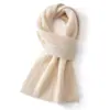 Bufanda 100% cachemira pura para mujer, bufanda cálida de otoño e invierno, tejido trenzado, engrosada, calentador de cuello mediano-largo