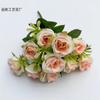 10 cabeças de rosas lindas, rosas de múltiplos caules, flores pequenas, paisagismo interno, decoração externa, flores artificiais