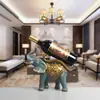 Suporte de Vinho Elefante Todo em Cobre Sala de Estar Gabinete de TV Gabinete de Vinho Decorações Enfeites Acessórios para Casa Presentes de Inauguração de Casa Novo Lar
