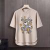 Nueva camiseta de manga corta para hombre, estilo coreano de verano, moderna, sencilla, de media manga, estilo Hong Kong, holgada, informal, de marca.