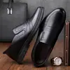 Zapatos de Piel para Hombre, Vestimenta Formal de Negocios, Zapatos de Hombre, Piel Suave de Alta Gama Suela Suave Antideslizante Zapatos Casuales de Piel para Hombre, Zapatos de Piel para Hombre de Papá de Mediana Edad