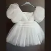 Vestido de Lentejuelas para Niñas Vestido de Lentejuelas con Mangas Abullonadas para Niñas Vestido Esponjoso de Princesa para Cumpleaños de Niños