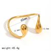 Comercio exterior nuevo brazalete geométrico de acero de titanio con forma de gota de agua personalidad nicho femenino acero inoxidable 18k brazalete abierto anillo traje