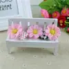 Flor artificial flor de seda cabeza de flor de tela tamaño pequeño crisantemo girasol cabeza de flor girasol flor bolsita muñeca accesorios de flor