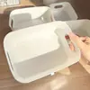 Cesta de Almacenamiento Varios, Caja de Almacenamiento de Escritorio, Cesta de Baño para Estudiantes, Caja de Almacenamiento de Plástico para Cosméticos, Caja de Almacenamiento para el Hogar