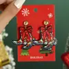 Aretes Colgantes de Navidad Novedosos de Venta Caliente Transfronteriza Europea y Americana, Dibujos Animados con Diamantes, Material de Aleación, Serie de Aretes de Navidad al por Mayor