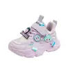 Zapatos Deportivos Infantiles Dibujos Animados 2026 Nuevo Estilo Coreano Zapatos Tipo Papá para Niñas Cuero Suela Suave Zapatos Casuales para Niñas Mayores