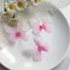 Pacote com 3 Borboletas de Tule 3D de Camada Dupla de 5cm para Acessórios de Cabelo DIY Feitos à Mão, Materiais de Decoração, Brincos de Maquiagem Facial Estilo Antigo Hanfu