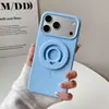 Capa de celular de silicone com anel circular magnético imitação de líquido compatível com Magsafe para Apple iPhone 18 Pro/17/16