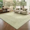 Alfombra verde fresca y sencilla para sala de estar, alfombra cuadrada estilo crema lavable y limpiable para sofá y mesa de centro, alfombrilla de suelo de alta gama para dormitorio