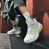 Zapatos de Baloncesto Gruesos, Resistentes al Desgaste, de Caña Media, Color Contrastante, para Estudiantes, Tallas Grandes Transfronterizas, Zapatos Deportivos Prácticos, Zapatos Casuales Nuevos para Hombre