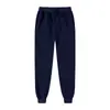 Calça Casual Esportiva Masculina para Exterior, Cor Sólida Solta Longa, Calça de Moletom Casual Tamanho Grande Forrada com Fleece Outono e Inverno, Masculina em Estoque Forrada com Fleece