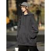 Abrigo de pareja de otoño e invierno, sudadera con capucha pesada, sudadera americana holgada de color sólido de gran tamaño, sudadera con capucha de moda para hombres y mujeres