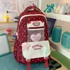 Mochila escolar estilo universitario para estudiantes de secundaria femeninas, linda mochila transparente de gran capacidad con estampado de estrellas, bolsa ligera de doble hombro