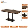 Mesa de Jantar em Ardósia Estilo Coreano, Estilo Simples, Cozinha de Fusão, Mesa Longa de Madeira Maciça Estilo Ocidental, Cadeiras com Assento Estofado, Mesa Quadrada, Mesa Redonda, Feito Sob Medida