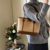 Bolso Tote de Moda con Texto 2024 Nuevo Comercio Exterior Retro Combinable Portátil Gran Capacidad Hombro Viajero Axila