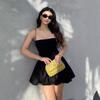 Ropa de Mujer Estilo Ins Europeo y Americano 2024 Verano Nuevo Sexy Top de Tubo Cuello de un Hombro Ajustado a la Cintura Vestido de Tirantes