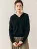 Nova Blusa com Capuz de Caxemira Outono/Inverno 2025 para Mulheres, Suéter com Capuz de Malha Slim Fit Soltinho, Jaqueta Camada Base para Mulheres