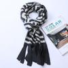 Cachecol Hengyuanxiang 100% lã feminino outono e inverno Joker 2024 novo cachecol cachecol de tricô atmosfera de outono e inverno