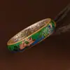 Ciervo Dorado Rey 999 Plata Pura Chapado en Oro Esmalte Nuevo Estilo Chino Lujoso Flor de Loto Pulsera de Buena Suerte para Mujeres Modelo Nuevo