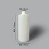 Garrafa Cilíndrica de HDPE com Ombro Plano, Tampa de Rosca 28 Bocais, Garrafa para Solução Aquosa 500/1000ml, Garrafa de Tinta Reembalada