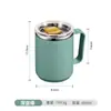 Taza de acero inoxidable 304 de doble capa, portátil, sellada, para beber en casa, con tapa, taza de café para oficina