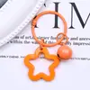 Chaveiro Pingente Estrela de Cinco Pontas Colorido em Acrílico Decoração de Case de Fone de Ouvido Dopamina Estilo Fresco Decoração de Bolsa de Casal