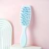 Peine de champú de mango largo, peine de silicona, cepillo de champú, limpieza del cuero cabelludo, artefacto para lavar el cabello antipicazón, peine de masaje para el cuero cabelludo