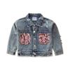 Jaqueta jeans curta de outono para meninos, comércio exterior transfronteiriço, moda jeans, jaqueta xadrez infantil, jaqueta casual