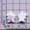 Mini Blancos Pequeños Estilo Dibujo Animado Juguetones Materiales Hechos a Mano Parches Pegamento en Crema Animal Huevo Escalfado Resina Accesorios DIY
