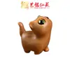 Corrente de Celular Gato de Sândalo Verde Escultura em Madeira Gato de Olhos Curiosos Arte Animal Madeira Criativa Gato Fofo