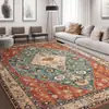 Alfombra de Sofá de Mesita de Noche Vintage Estilo Americano Más Vendida Transfronteriza para Sala de Estar y Dormitorio, Tapete Lavable y Limpiable para Niñas