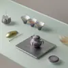 Conjunto de chá para presente de luxo para senhoras Ino Kiyosong, bule branco de alta qualidade com flores pintadas à mão, com xícaras cônicas, um bule e quatro xícaras