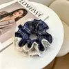 Goma de pelo scrunchie vintage versátil extragrande para adultos, elegante scrunchie floral para coleta