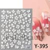 BELLEZA COMPLETA Pegatinas Nuevas para Arte de Uñas Transfronterizas Flores Cristal Gelatina en Relieve Penetrante Hielo Flor de Cuatro Pétalos Pegatinas para Arte de Uñas