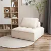 Sofá tipo bloque de tofu color crema, modular de un asiento de tela tecnológica minimalista, combinación de dos asientos, silla perezosa de pie para apartamento pequeño