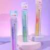 Régua Criativa de Cor Gradiente 15cm com Borda Ondulada para Desenho e Medição de Escritório, Alto Valor Estético, Régua de Escala Precisa para Estudantes