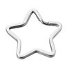Accesorios de hardware llavero cuadrado en forma de corazón estrella de cinco puntas llavero de metal ovalado