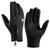 Guantes de esquí invierno hombres pantalla táctil impermeables forro polar Fitness mujeres dedos completos deportes al aire libre cremallera gruesa guantes cálidos