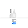 Botella cuentagotas redonda plana de hombro recto 30ml botella dispensadora de vidrio para serum botella transparente esmerilada para cuidado de la piel botella para aceite esencial