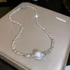 Collar de Perlas Irregulares para Mujer con Plata Fragmentada, Collar con Colgante de Diseño Único Exagerado Vintage de Nicho de Alta Gama
