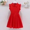 Vestido estilo faculdade para meninas Verão Novo Estilo Vestido Camisa de Menina Verão Vestido Colete Casual Infantil