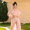 Traje de baño con volantes para mujer, de cintura alta, con abertura, conjunto de falda de playa adelgazante, conjunto de tres piezas para vacaciones en la playa, traje de baño con copa suave