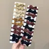 Marrom leite Alta Elástico Durável Faixa de Borracha Simples Elegante Faixa de Cabelo Corda de Cabelo 2025 Nova Corda de Cabelo de Couro