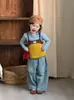 Jeans rasgados de moda para niños y niñas, elegantes pantalones rectos vintage para primavera y otoño