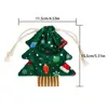 Bolsa com cordão estampada em formato de árvore de Natal, Enfeites de Natal, Decorações para atmosfera de festa na janela, Decorações de Natal