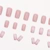 Comércio exterior Europeu e Americano Simples Macaron Rosa Puro Desejo Menina Unhas Peças Suave Oco Glitter Francês Desgaste Armadura
