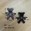 Venda Direta de Fábrica de Acessórios para Calçados Infantis, Decorações de Liga Metálica em Formato de Urso, Acessórios de Fivela, Fivela de Alfinete, Botões Decorativos Cravejados com Strass, Liga de Zinco